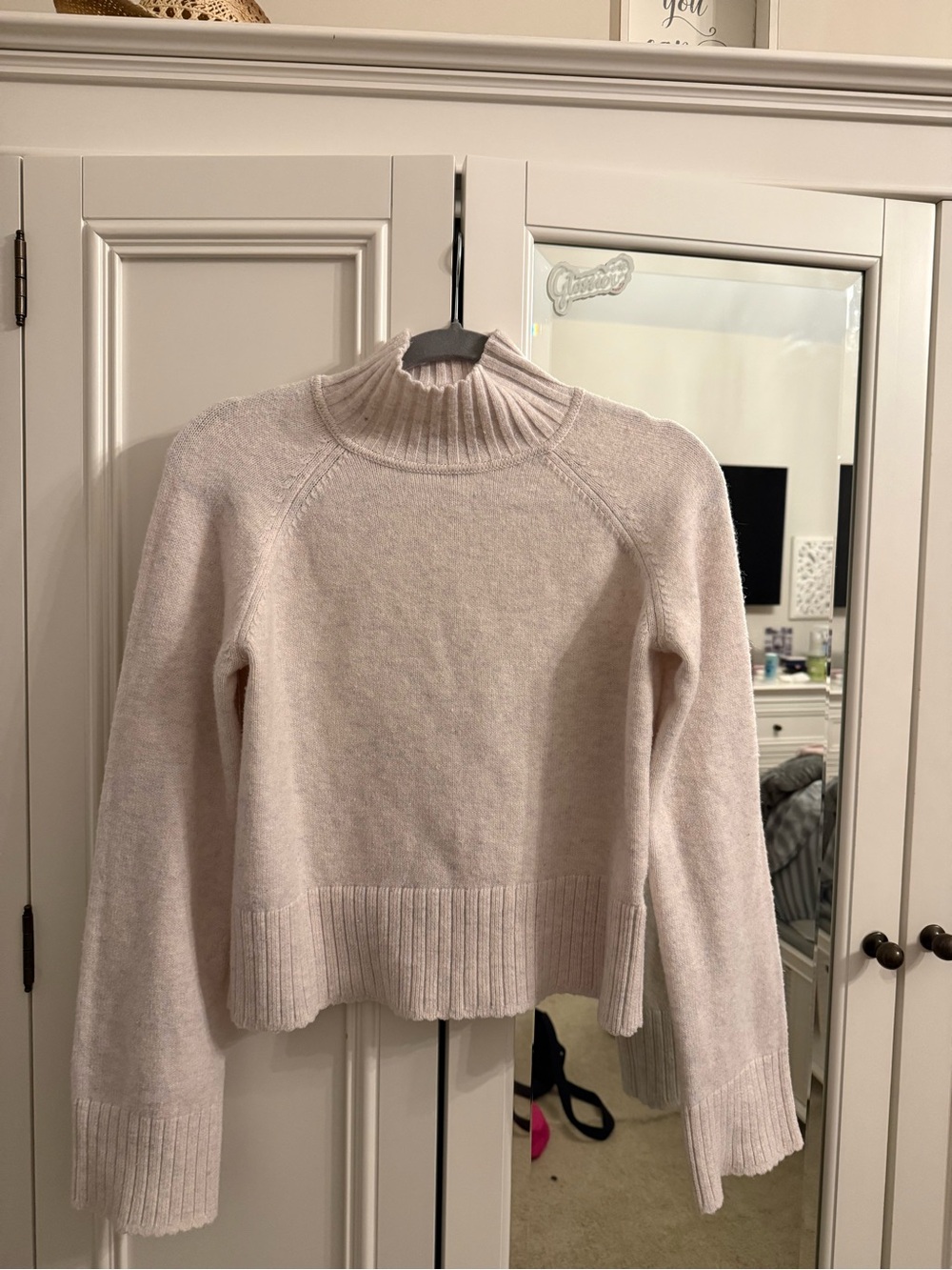 Women’s Cream Cowl-Neck Sweater
